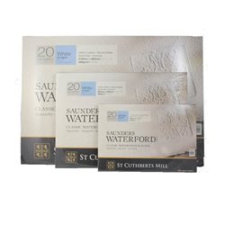 Акварельная бумага Saunders Waterford CP White 300 г/м, 4 рваных края 56х76 см