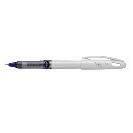 Гелевая ручка Tradio Energel белый корпус синий стержень 0,5 мм