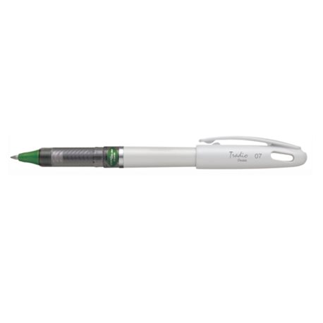Гелевая ручка Tradio Energel белый корпус зелёный стержень 0,7 мм