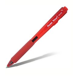 Шариковая ручка автомат. трёхгранный корпус, красный стержень 1,0 мм