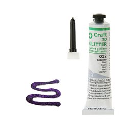 Контур с блёстками "Craft 3D Glitter" №17- фиолетовый/т.20мл