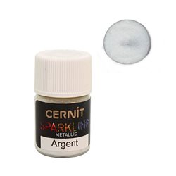 Пудра Cernit Серебряный металлик для полимерных масс, 5 гр