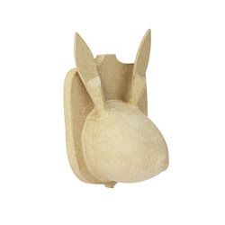 Голова зайца, настенная/ папье-маше/14.5х11х21 см