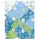 Бумага для техники DECOPATCH в блистере (3 листа 30*40)/ Цветы (голубой)