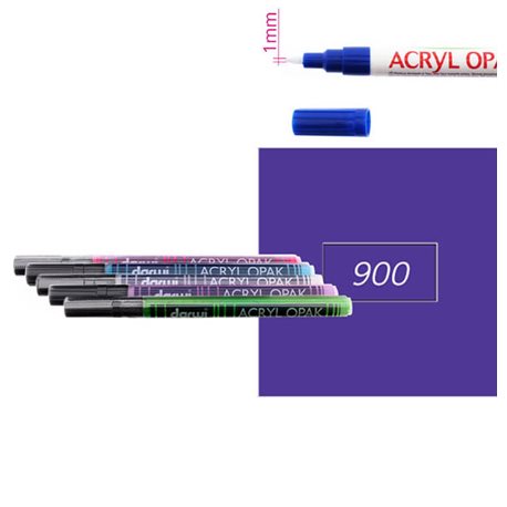 Фиолетовый. Акриловый маркер DARWI Acryl Opak 1мм