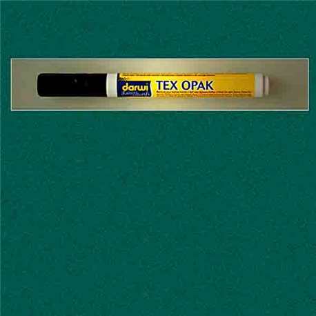 Маркер по текстилю DARWI Tex Opak 6 мл/ Темно-зеленый/ круглый. наконечн.