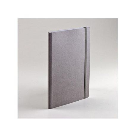 Ноотбук серый с резинкой А6, 80 листов в точку 85 г/м2