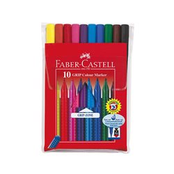 Фломастеры в футляре GRIP Faber Castell 10 цв.