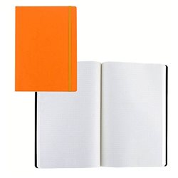 Ноотбук оранжевый с резинкой А5, 80 листов 85 г/м2
