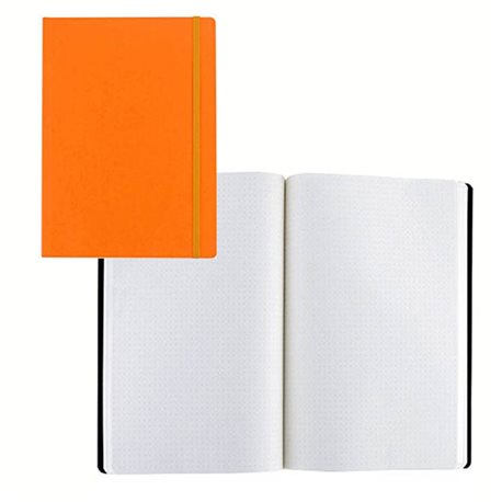 Ноотбук оранжевый с резинкой А5, 80 листов 85 г/м2