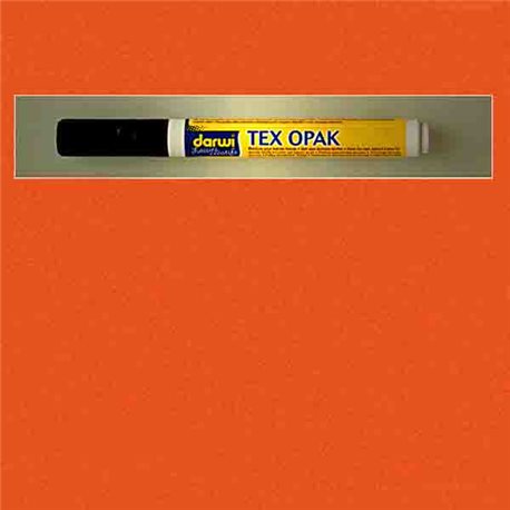 Маркер по текстилю DARWI Tex Opak 6 мл/ Оранжевый/ круглый. наконечн.