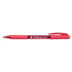 Шариковая ручка с поворотным механизмом и прорезиненной зоной захвата 1 мм.Tratto 1 Clip красная