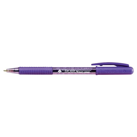 Шариковая ручка с поворотным механизмом и прорезиненной зоной захвата 1 мм.Tratto 1 Clip