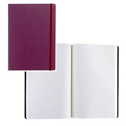 Ноотбук фиолетовый с резинкой А5, 80 листов в матречную точку 85 г/м2
