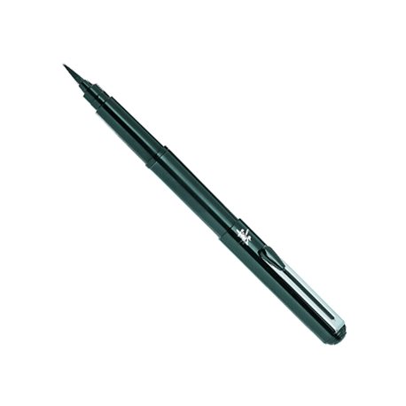 Ручка-кисть Brush Pen для калиграфии и 4 запасных картриджа в блистере цвет черный