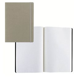 Ноотбук серый с резинкой А5, 80 листов в матречную точку 85 г/м2