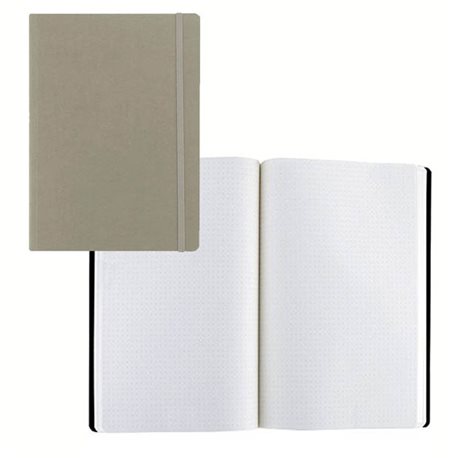 Ноотбук серый с резинкой А5, 80 листов в матречную точку 85 г/м2