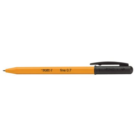 Шариковая ручка с поворотным механизмом в желтом корпусе Tratto 1-0,7черный