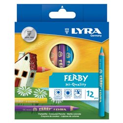 Цветные карандаши 12 цв. Lyra Ferby утолщ.