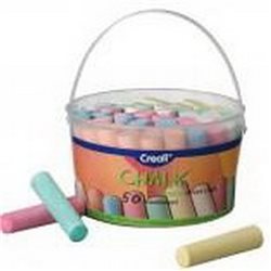 Набор мелков для рисования Creall Chalk Havo, 50 шт(6 цветов)/ пластик. ведерко