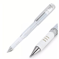 Гелевая ручка с металлическим наконечником Hybrid Gel Grip DX, белый стержень, 1,0 мм