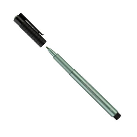 Капиллярная ручка зеленый метал. PITT ARTIST PEN METALLIC