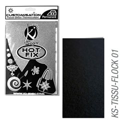 Пленка цветная для создания термопереносимого декора на ткань/ Черный велюр ,15х20 см