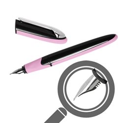 Перьевая ручка AIR Soft корпус черно-розовый, перо М