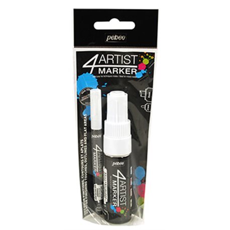 Набор масляных маркеров 4ARTIST MARKER/ Белые, 2 шт, 2 и 8 мм