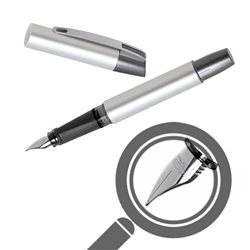 Перьевая ручка Campus серебряый металлик, перо М