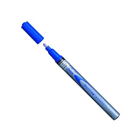 Маркер 2-х цветный контурный Outline серебристо-синий 2,6 мм
