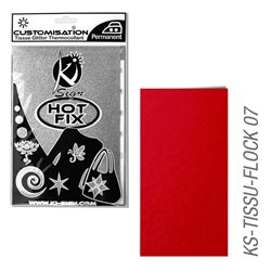 Пленка цветная для создания термопереносимого декора на ткань/ Красный велюр ,15х20 см