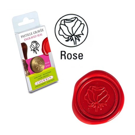 Клеймо для печати "Роза" из латуни