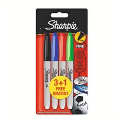 Набор перманентых маркеров Sharpie, 4 цвета в блистере