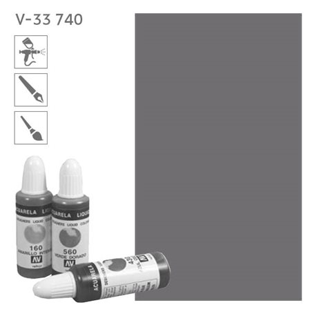 Acuarela Liquida 740 Серый темный
