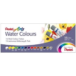 Акварель Pentel Water Colours, 15 цветов