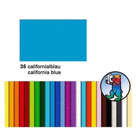 Картон цветной 50*70 Синий калифорнийский / 300 гр/м