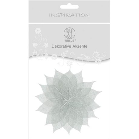 Декоративные листья. Серебро