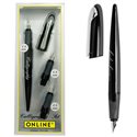 Набор каллиграфический- ручка черный корпус, 3 насадки с перьями 0,8, 1,4, 1,8 мм