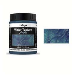 Акриловый медиум Vallejo Эффект воды - Средиземноморский голубой