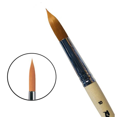 Кисть синтетика круглая №10 кор. ручка Roubloff 1210