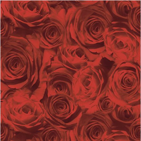 Бумага для Scrapbooking, калька, 30,5х30,5см, 5 листов, "Розы", Красный