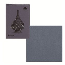 Блокнот "Premium Pearl grey" (серый жемчуг) 30 л А5 на пружине