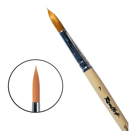 Кисть синтетика круглая №7 кор. ручка Roubloff 1210