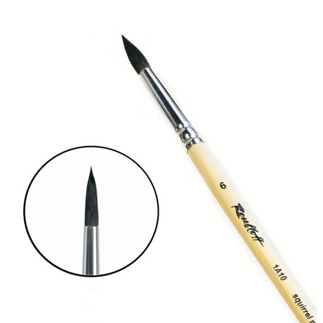 Кисть белка микс круглая №6 кор. ручка Roubloff 1A10
