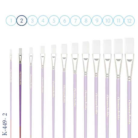 Синтетика белая плоская N 2 (фиолет.ручка)