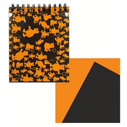 Блокнот Оранжевые мишки формат 145х180, 40 л. плотность 160г.м2, цвет 20 л. чёрный и 20 л. оранжевый