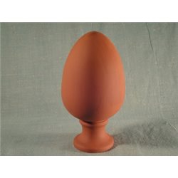 Заготовка Яйцо среднее из красной глины 13,5 х 7 см.