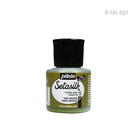 Растекающаяся краска по светл. тканям " SETASILK " зеленая бронза/45мл