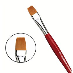 Синтетика плоская коричневая COSMOTOP-SPIN №14 /короткая красная ручка